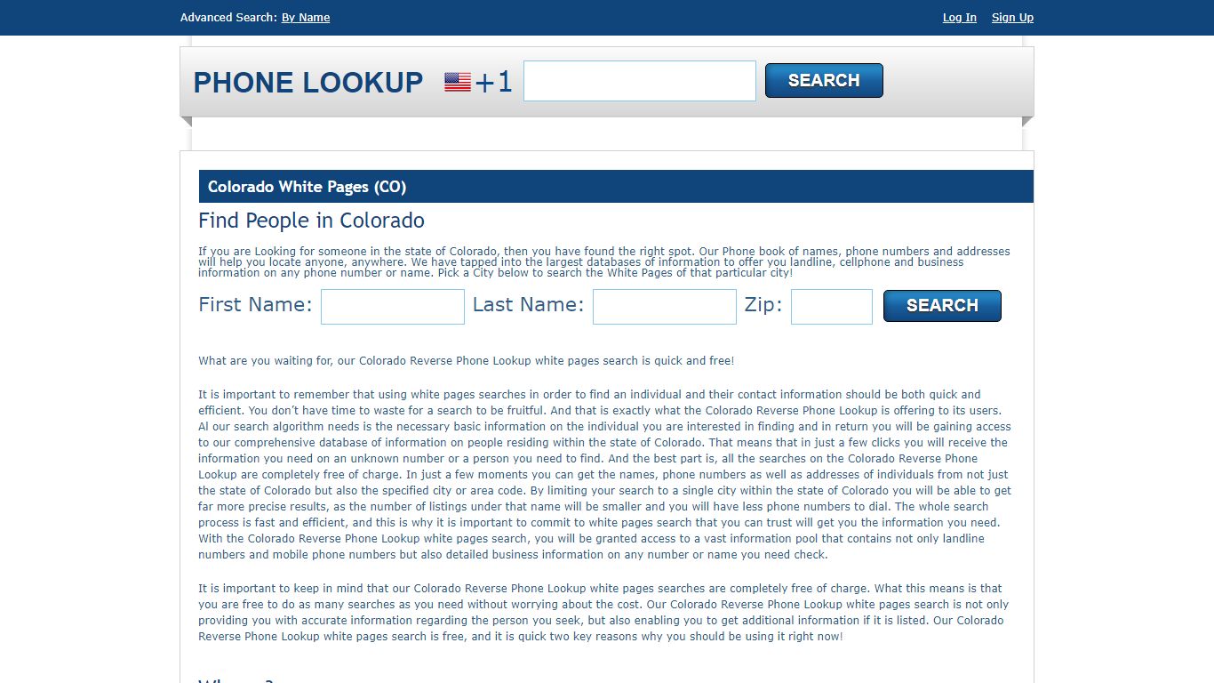 Colorado White Pages - CO Phone Directory Lookup